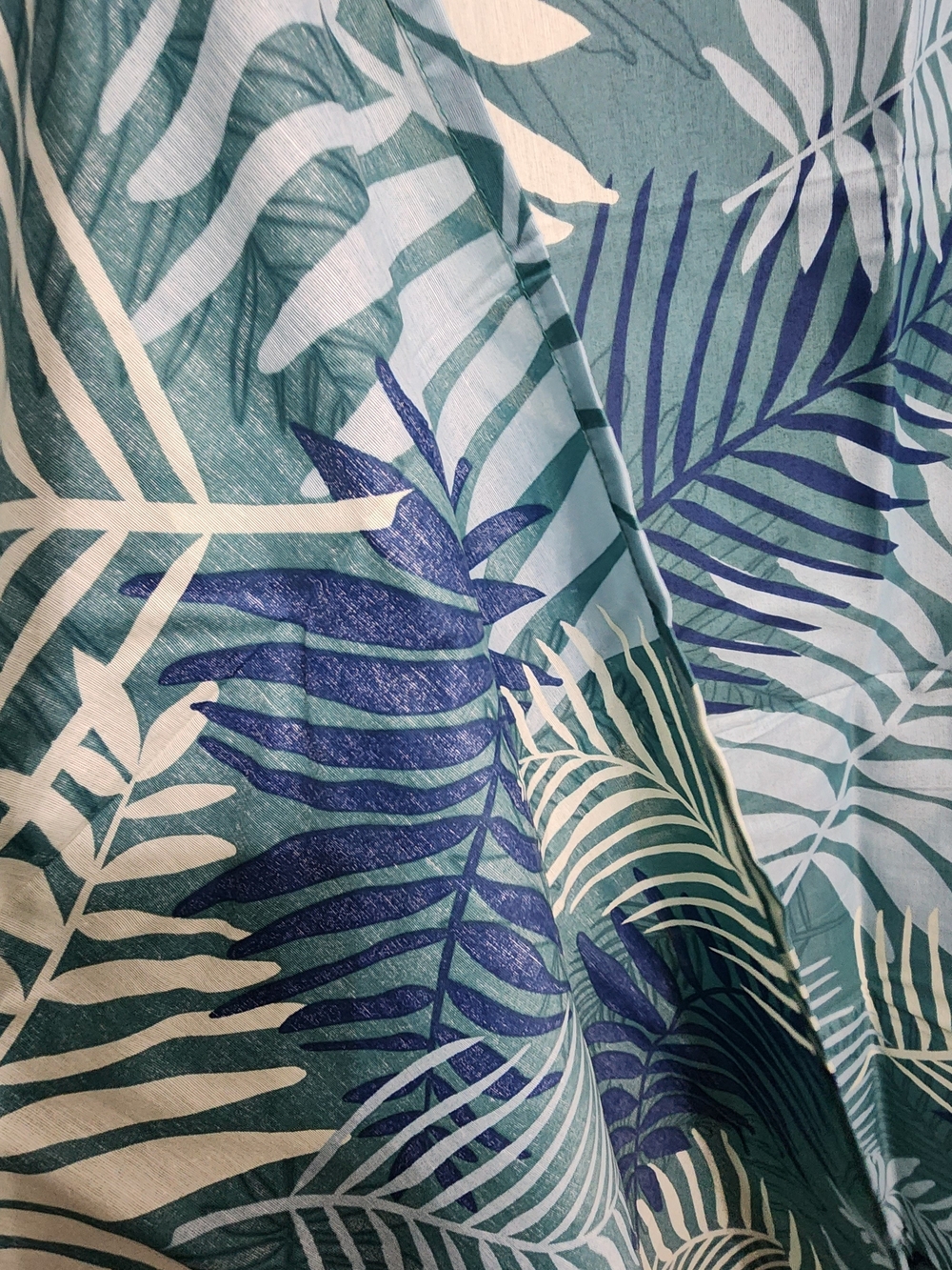 Tropical Palm Leaf Shower Curtain New 72x72 - Home Bath - Picture 5 of 11